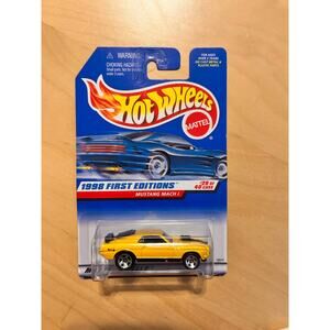 Hot Wheels 1998 First Editions Mustang Mach I #29 of 40 Yellow Diecast